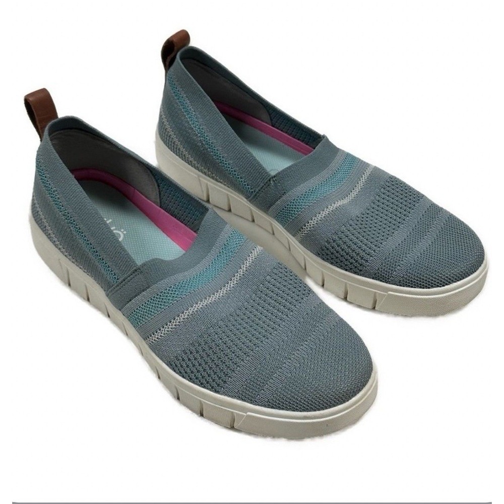 Ryka Hera Womens Loafers Sz 6 M Blue Casual Round Toe Slip-On Sneakers Knit